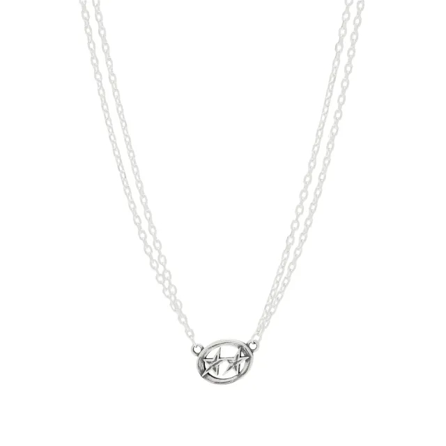 TwoJeys Men's Icon Double Chain Necklace Silver