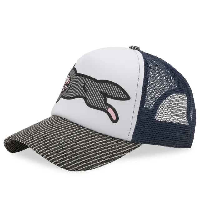 END. x ICECREAM Hickory Running Dog Trucker Cap Navy/White