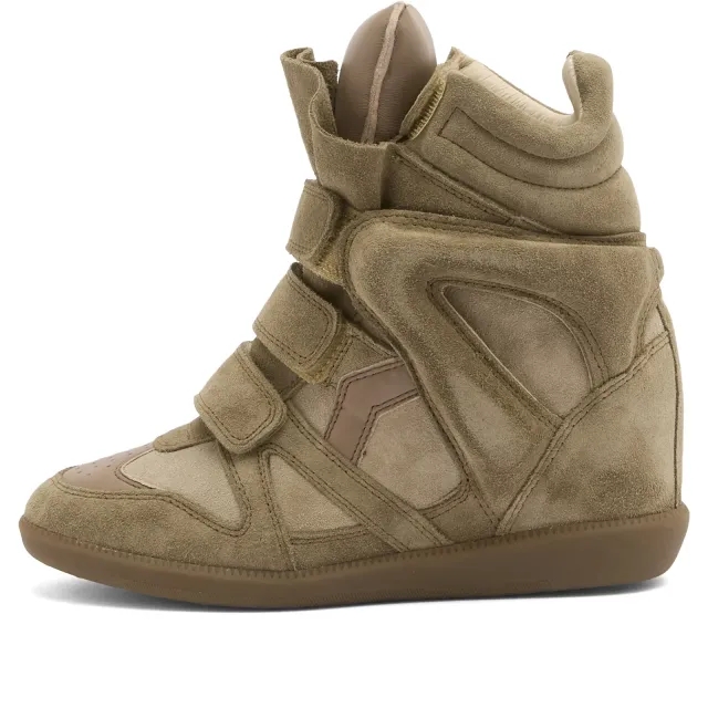 Isabel Marant Women's Bekett High Top Sneakers Taupe