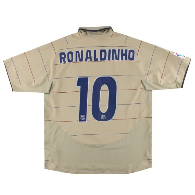 2003-04 Barcelona Nike Away Shirt Ronaldinho #10 *Mint* XL - Barcelona / Mint / XL