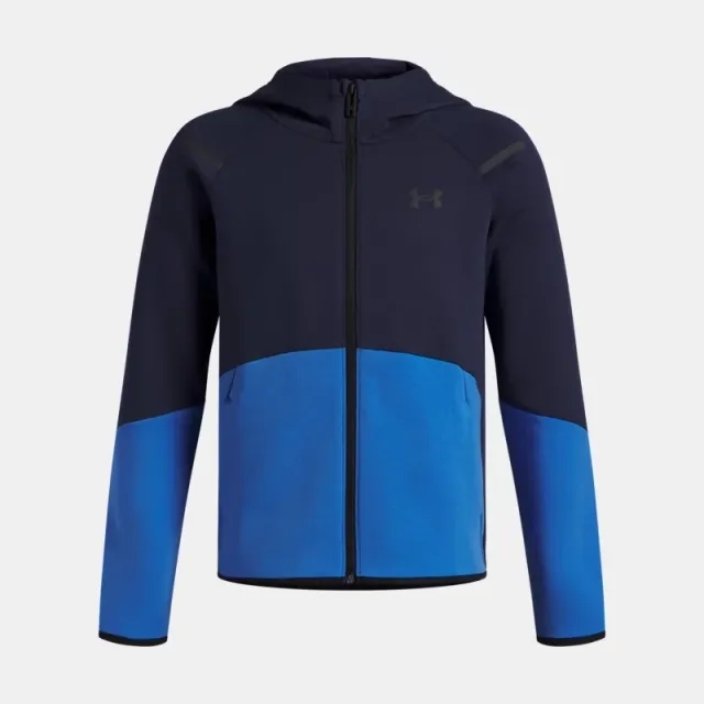 Under Armour  Unstoppable Fleece Boys' Full-Zip Washed Navy / Blue Atlantis / Black YLG (59 - 63 in)
