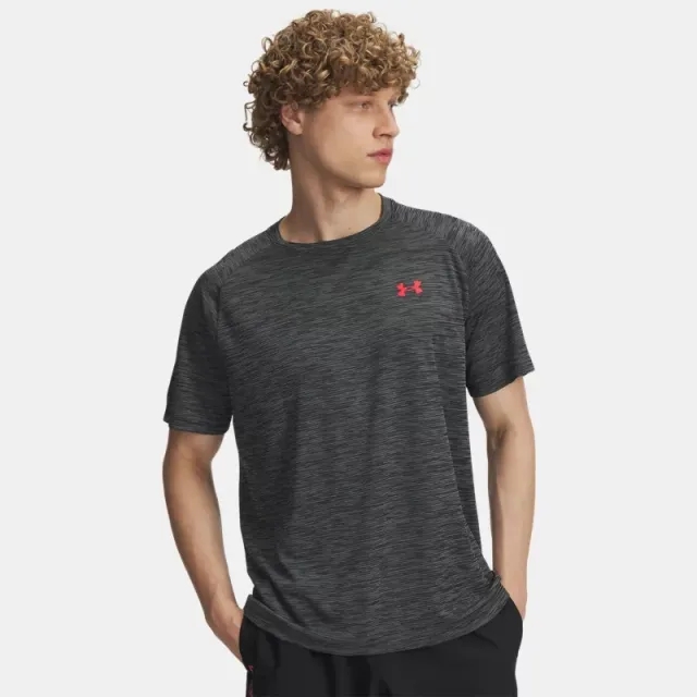 Under Armour  Tech™ Textured Men's Short Sleeve Black / Racer Red L