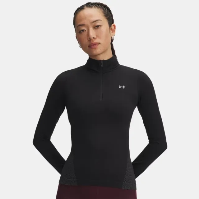 Under Armour  Vanish Seamless Women's ¼ Zip Black / Steel / Steel L