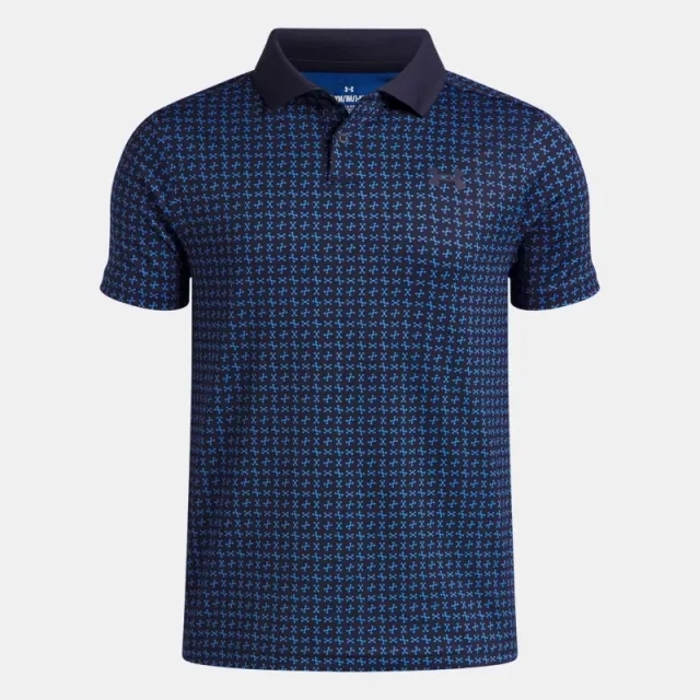 Under Armour  Matchplay Printed Boys' Polo Midnight Navy / Blue Atlantis / Midnight Navy YLG (59 - 63 in)