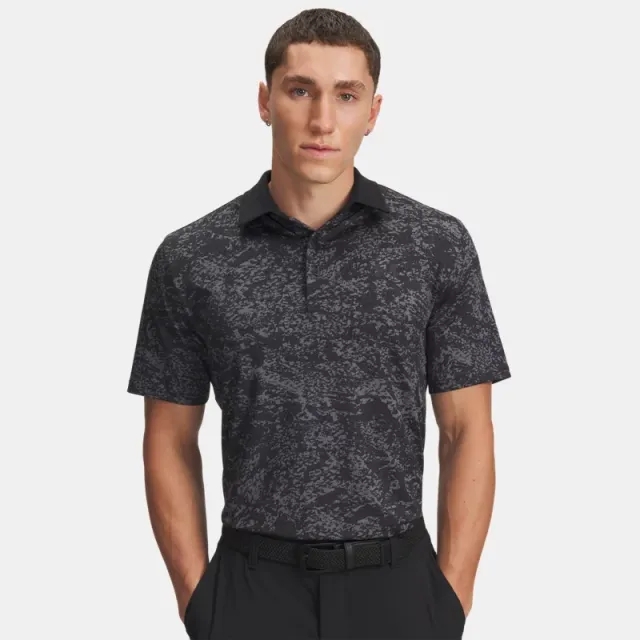Under Armour  Playoff 3.0 Printed Men's Polo Black / Castlerock / Black L