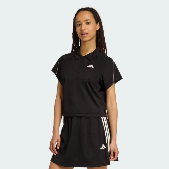 adidas Stadium 3-Stripes Tennis Inspired Jacquard Polo Shirt T-Shirt