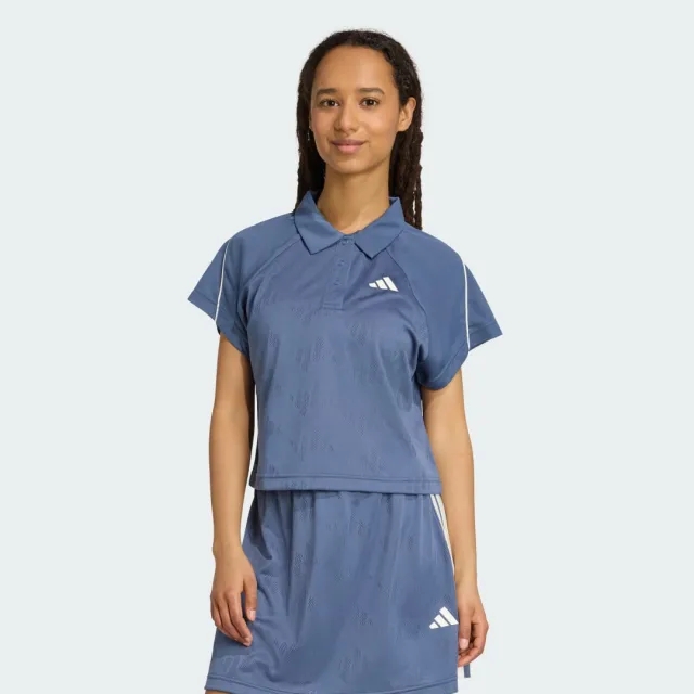 adidas Stadium 3-Stripes Tennis Inspired Jacquard Polo Shirt T-Shirt