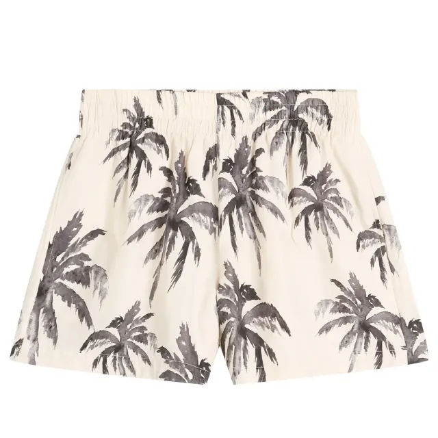 Anine Bing Women's Kam Palm Shorts Black Palm