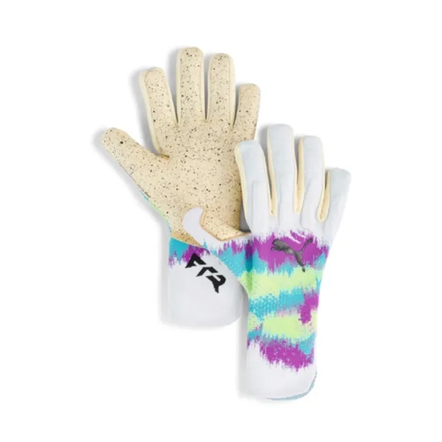 PUMA Future Ultimate Goalkeeper Gloves, White/Pure Magenta/Fizzy Apple, size 10