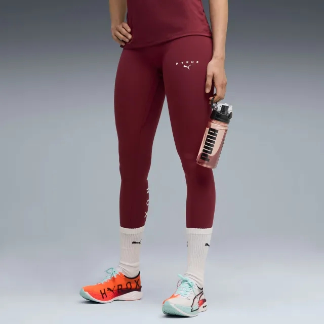 PUMA x HYROX Shapeluxe 7/8 Length Tights Women, Ruby Shimmer, size Large