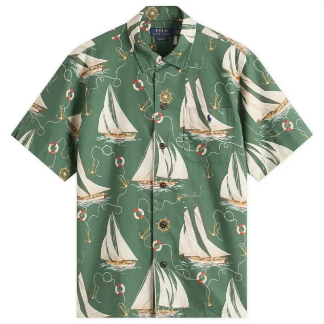 Polo Ralph Lauren Men's Boat Vacation Shirt Helms Anchors