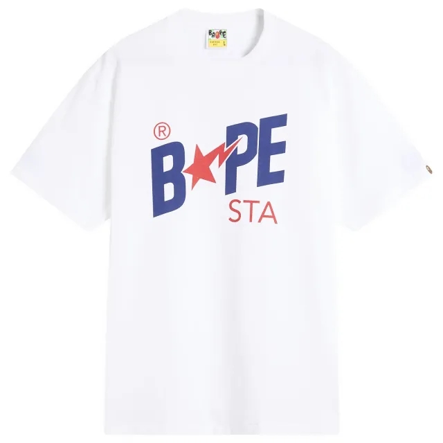 A Bathing Ape Men's Colors Bape Sta Tee White