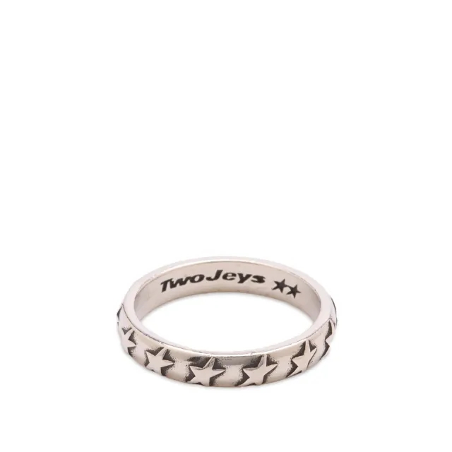 TwoJeys Men's Star Studded Ring Silver