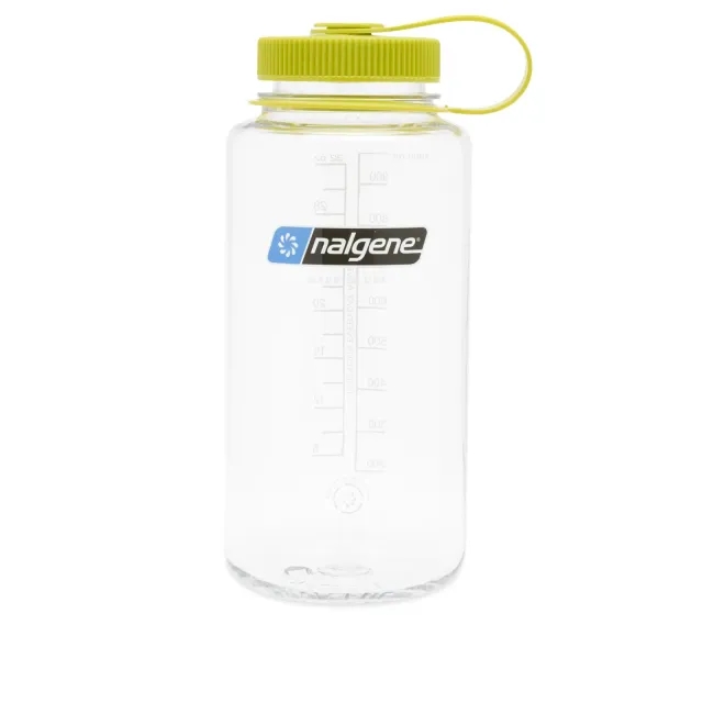 Nalgene Wide Mouth Tritan Sustain Water Bottle Clear/Green 1L