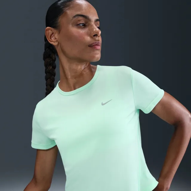 Nike Tempo Women's Dri-FIT Short-Sleeve Running Top - Green - Recycled Polyester