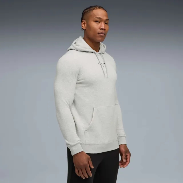 PUMA x HYROX Heavyweight Hoodie Men, Light Grey Heather, size Large