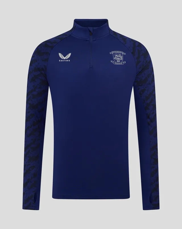 Castore Preston Junior 25/26 Training Midlayer Top - Blue