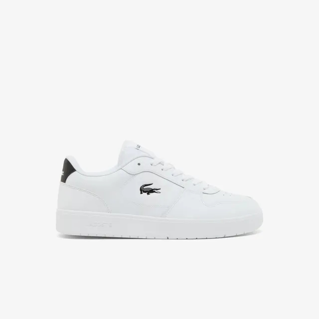 Lacoste Men's Court Ace Leather Sneakers - White & Black