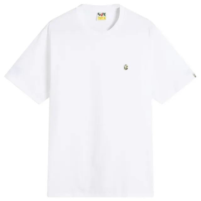 A Bathing Ape Men's Abc Camo One Point Tee White X Green