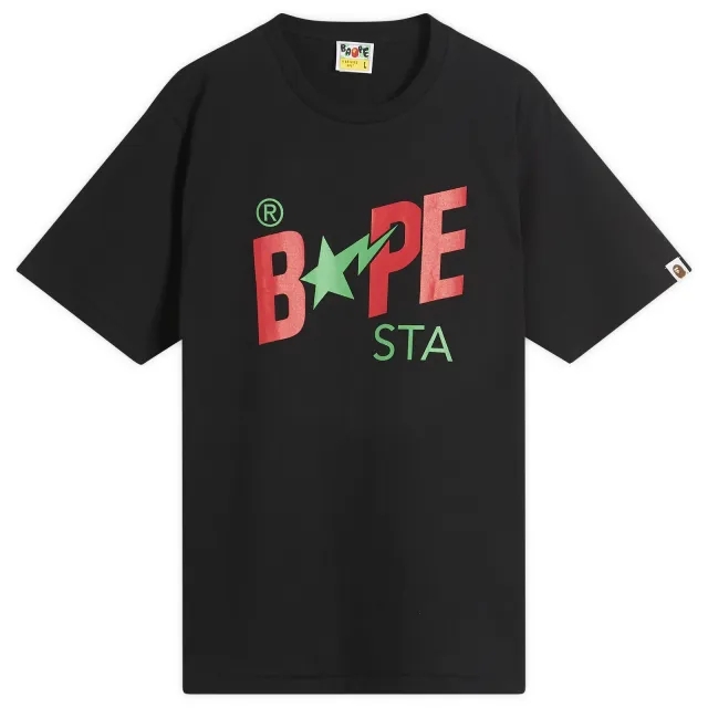 A Bathing Ape Men's Colors Bape Sta Tee Black