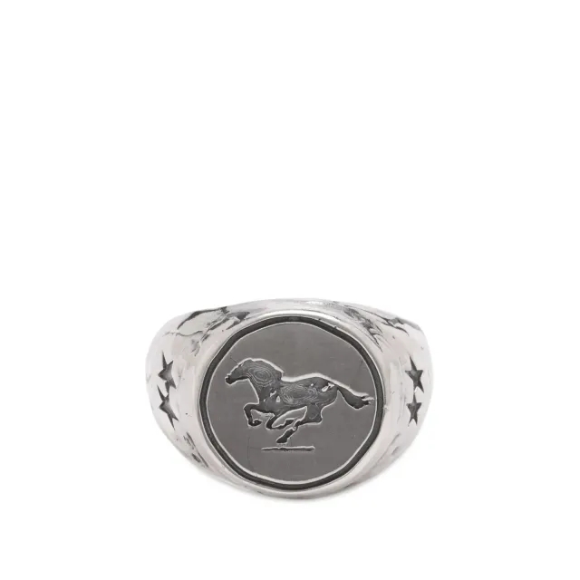 TwoJeys Men's Galloping Signet Silver