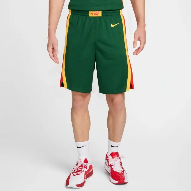 Lithuania Limited Road Men's Nike Basketball Shorts - Green - Sustainable Materials