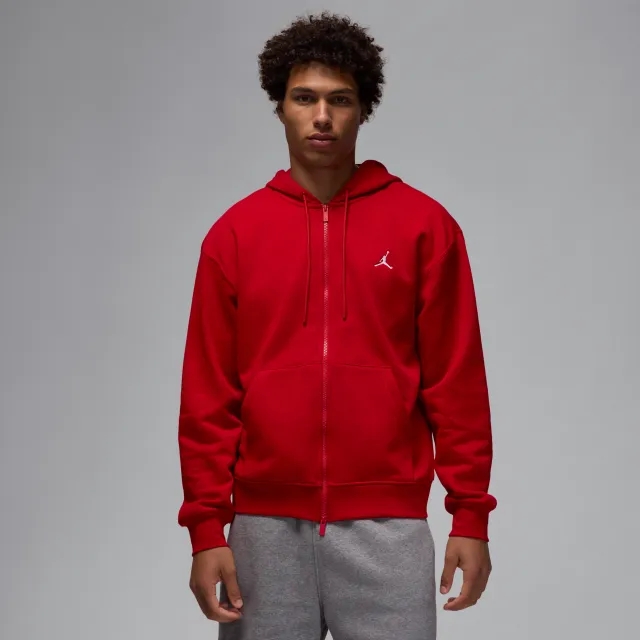 Nike Jordan Brooklyn Fleece Men's Full-Zip Hoodie - Red - Fleece
