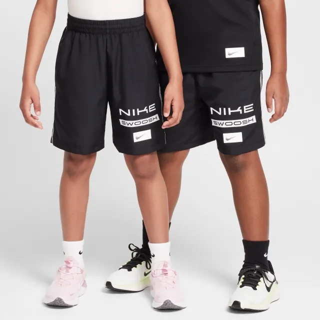 Nike Multi Older Kids' (Boys') Dri-FIT Woven Shorts - Black - Sustainable Materials