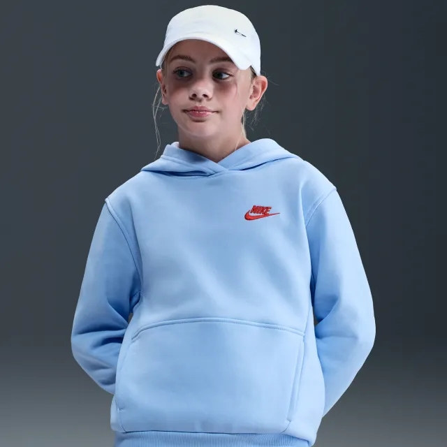 Nike Sportswear Club Fleece Older Kids' Pullover Hoodie - Blue - Fleece > Club Fleece