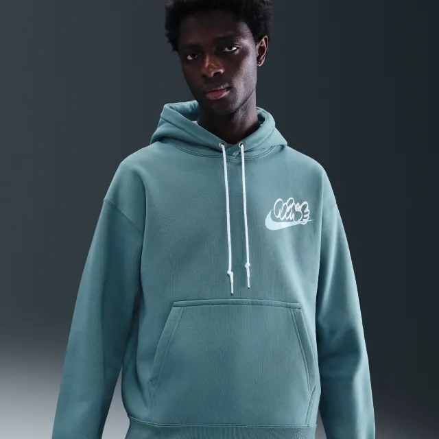 Nike Solo Swoosh Men's Fleece Hoodie - Blue - Fleece
