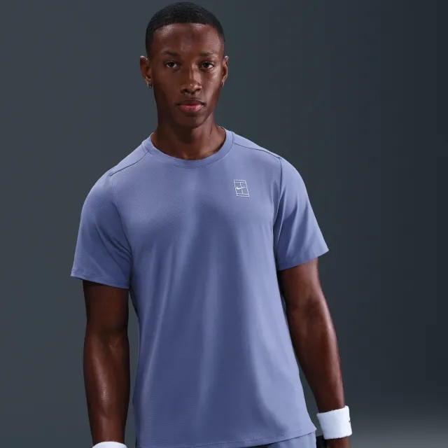 NikeCourt Advantage Men's Dri-FIT Tennis Top - Blue - Sustainable Materials