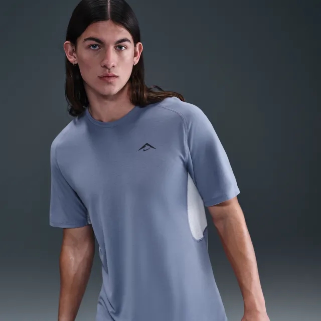 Nike Trail Solar Chase Men's Dri-FIT ADV Short-Sleeve Running Top - Blue - Sustainable Materials