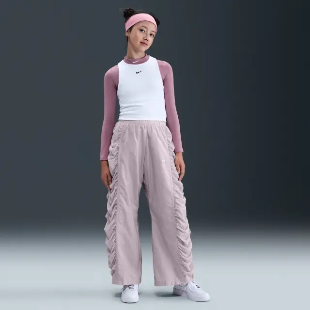Nike Sportswear Girls' Woven Trousers - Purple