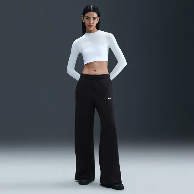 Nike Sportswear Phoenix Fleece Women's High-Waisted Wide-Leg Trousers - Black - Fleece > Phoenix Fleece
