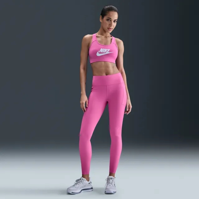 Nike Swift Women's High-Waisted 7/8 Running Leggings with Pockets - Pink - Sustainable Materials