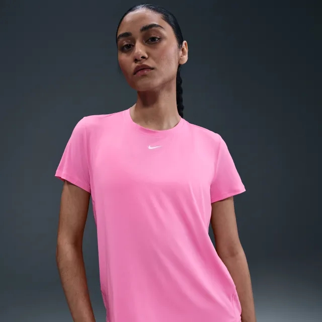 Nike One Classic Women's Dri-FIT Short-Sleeve Top - Pink - Sustainable Materials