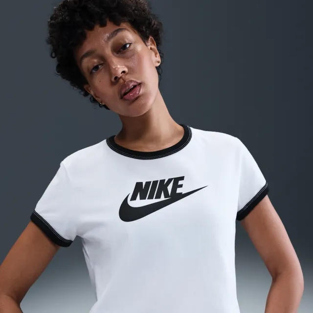 Nike Sportswear Women's Short-Sleeve Ringer T-Shirt - White