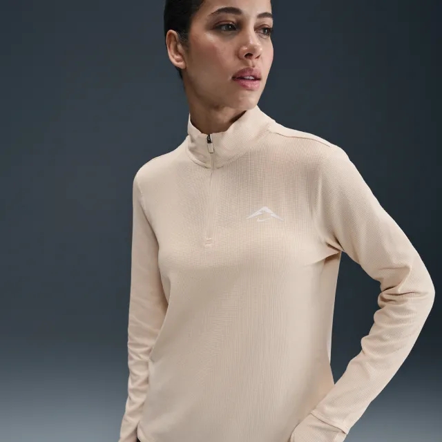Nike Trail Women's Dri-FIT 1/4-Zip Running Mid-Layer Top - White - Sustainable Materials