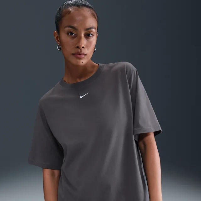 Nike Sportswear Essential Women's T-Shirt - Grey - Organic Cotton Minimum