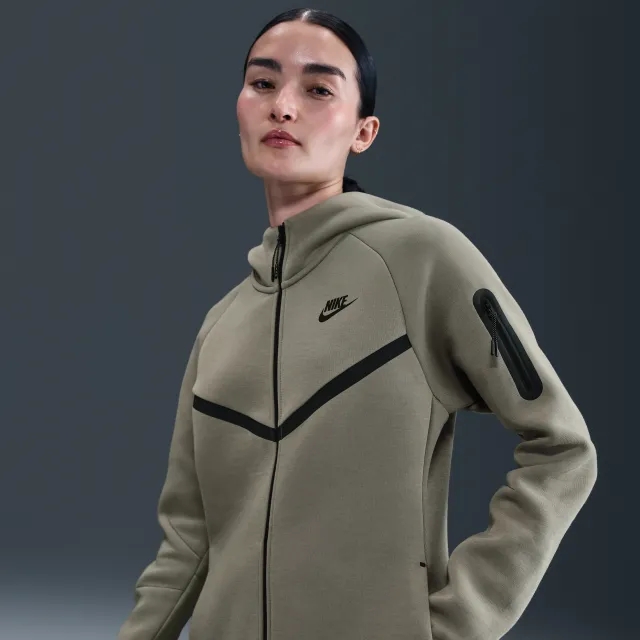 Nike Sportswear Tech Fleece Windrunner Women's Full-Zip Hoodie - Green - Sustainable Materials