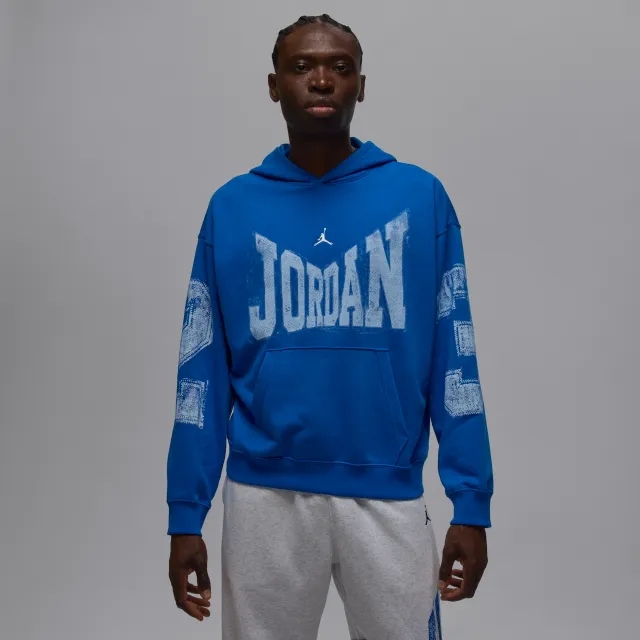 Nike Jordan Brooklyn Men's Collegiate Pullover Hoodie - Blue - Fleece
