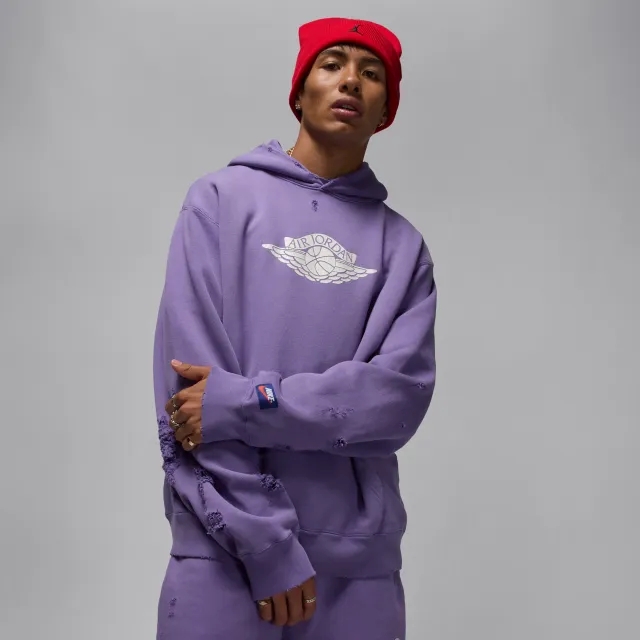 Nike Jordan Rare Air Men's Fleece Pullover Hoodie - Purple - Fleece