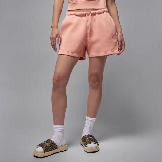 Nike Jordan Brooklyn Fleece Women's Shorts - Orange - Fleece