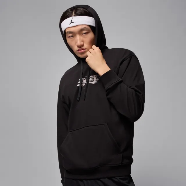 Nike Jordan Sport Crossover Men's Dri-FIT Graphic Pullover Hoodie - Black - Sustainable Materials