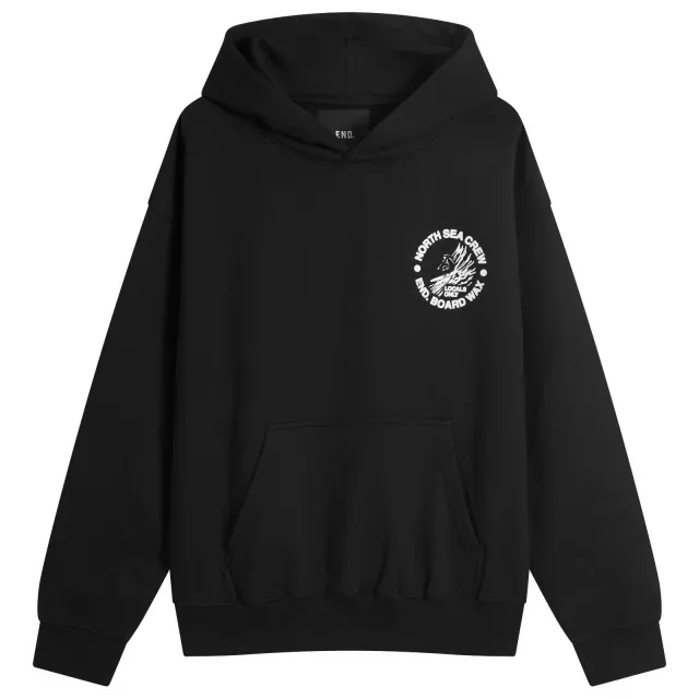 END. Coastal Board Wax Hoodie Black