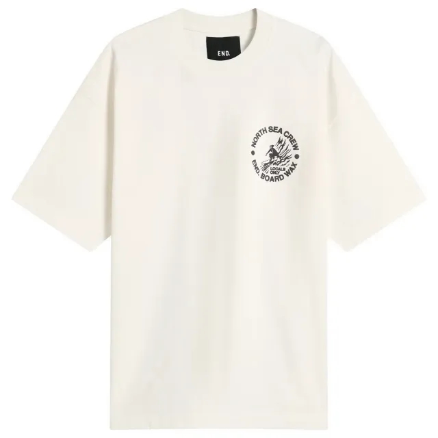 END. Coastal Board Wax T-Shirt Ecru