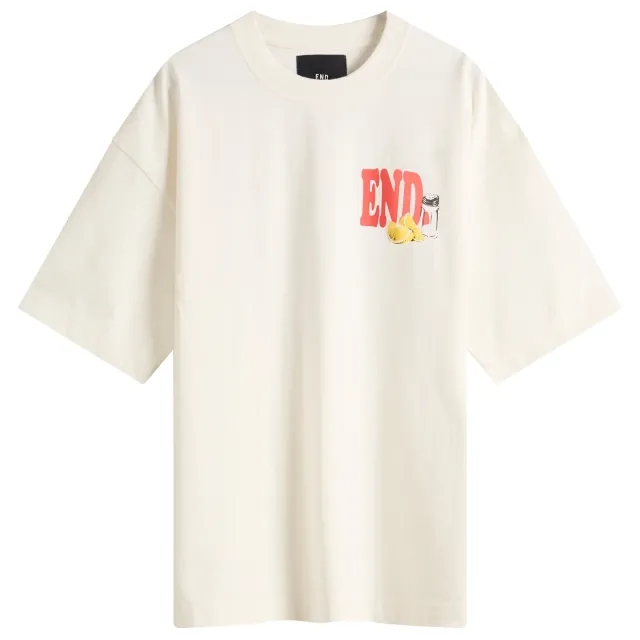 END. Coastal Fish Bar Eat In T-Shirt Ecru