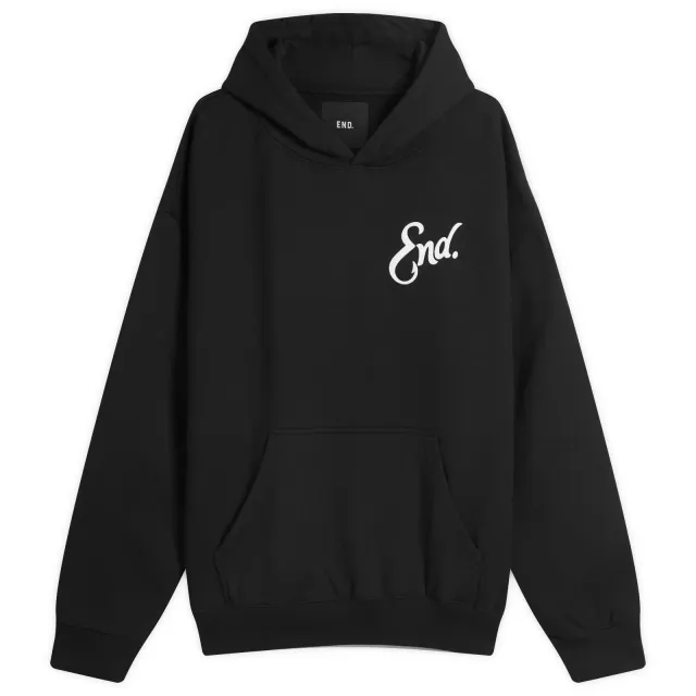 END. Coastal Fish Bar By The Sea Hoodie Black