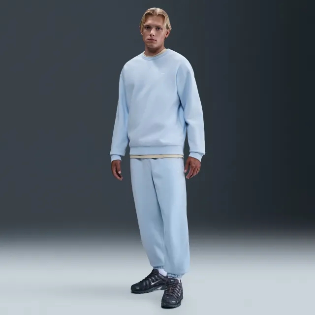 Nike Solo Swoosh Men's Cuffed Fleece Trousers - Blue - Cotton/Polyester