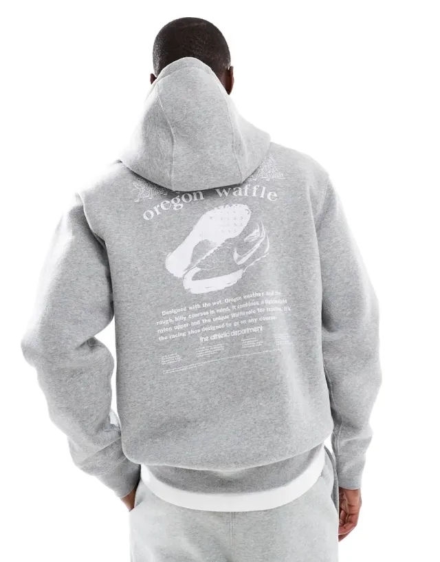 Nike Club Graphic Hoodie In Grey